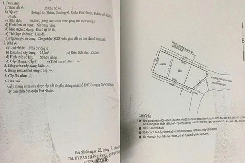 Bán nhà nát, đường Hoàng Hoa Thám Phú Nhuận, Phường 5, 90m² 5.8m x 16m